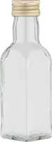 12 x Glasflasche, eckig, ca. 100 ml
