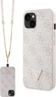 Guess Crossbody 4G Metal Logo - pouzdro pro iPhone 14 Pro Max (růžové)