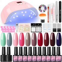 COSCELIA 20 Farben UV Nagellack Starterset Gel Nail Polish Kit mit 36W UV+LED Nagellampe Gelnägel Starterset