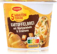 Maggi 5 Minuten Terrine Kartoffelbrei mit Röstzwiebel & Croutons 56g (1er Pack)