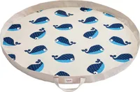 3 Sprouts Spielmatte / Spielzeugsack Wal blau