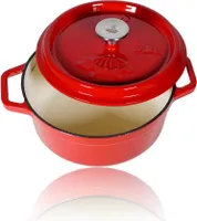 Grillschweine Dutch Oven emailliert - Größe: 3,8L