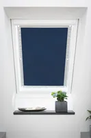 Lichtblick Dachfenster Sonnenschutz Thermofix verdunkelnd blau 36x76,9 cm