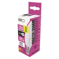 EMOS LED svíčka, 5 W náhrada za 40 W žárovku, patice E14, jas 470 lumenů, neutrální bílá 4000 kelvinů, životnost 30000 hodin, ZQ3221