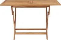 vidaXL Składany stół ogrodowy 120x70x75 cm z litego drewna tekowego