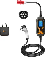 Přenosná nabíječka pro elektromobily, nastavitelný proud 16A/32A, délka kabelu 5 m, 11kW 16A 5m kabel, TYPE2