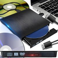 External CD-DVD Laufwerk Brenner USB 3.0 A B Portable Burner Reader Low Noise CD DVD RW Drive Plug&Play Slim Superdrive Laptop Desktop PC Windows Vista Retoo