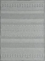 Outdoor Teppich Flachgewebe Balkonteppich Terasse Küchenteppich Wetterfest Beige Grau