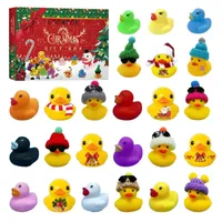 24 Tage Weihnachts-Adventskalender Countdown-Kalender mit 24Pcs Gummi-Enten Spielzeug