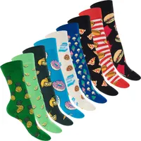 Footstar Damen & Herren Bunte Motiv Socken (9 Paar) Lustige Baumwoll Socken - Food 36-40