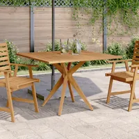 Gartentisch Quadratisch Massivholz Akazie 110 x 110 x 75 cm