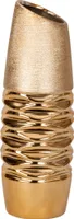 Moderne Dekovase Blumenvase Tischvase Vase aus Keramik gold 13x33 cm