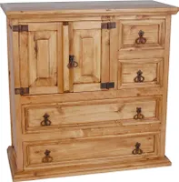 MiaMöbel Kommode Mexico Möbel 88x92x41 cm Landhausstil Massivholz Pinie Honig