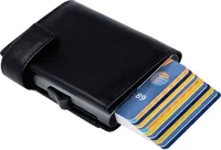SecWal RFID Leder Kartenetui mit Münzfach Geldbörse Portemonnaie SW2XL, Farbe:Schwarz