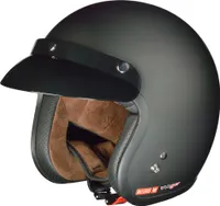 RC-583 Jethelm Motorradhelm Chopper Jet Motorrad Roller Bobber Helm rueger Schwarz Matt S (55-56)