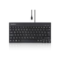 Perixx PERIBOARD-426, DE, kabelgebunden, USB Mini Tastatur mit flachen Tasten, schwarz