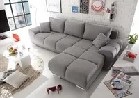 Anton Ecksofa 289x189 cm Couch Eckcouch Sofa Hellgrau