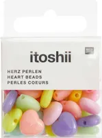 35 Herzen Perlen - Pastell