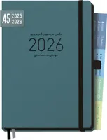 Chäff-Timer Deluxe 2025/2026 / 18 Monate / A5 / Petrolgrau / Häfft-Verlag
