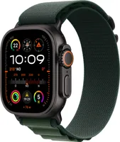 Apple Watch Ultra 2 GPS+ Cellular 49mm Black Titanium Case with Dark Green Alpine Loop