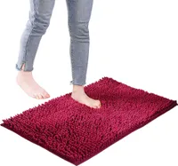 2 Stuck Badematte rutschfest Badezimmerteppich 40x60 cm - WC Badteppich Flauschige Bodenmatte oder Badvorleger für Dusche, Badewanne und Toilette