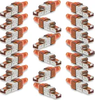 20x Netzwerkstecker CAT 7 Werkzeuglos RJ45 Netzwerk Metall Stecker Verlegekabel