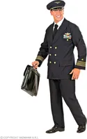 Kostým Pilot - Kostým pilota Chief Pilot - S až 3 XL - 3-dílný Bunda kalhoty klobouk karneval S - 48/50