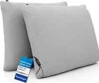 Modernes Sofakissen 2er Set 60x80 mit weichem -Baumwoll-Bezug - Bequeme Dekokissen mit mittelharter Füllung - Perfekt als dekoratives Rückenkissen - Premium Couchkissen groß, grau by DYNMC YOU