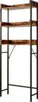 Vicco Skříňka na pračku  Fyrk, 64 x 165 cm se 2 otevřenými přihrádkami, Rustikální dub/Černá