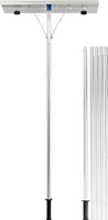 GOPLUS Schneeschieber Dach mit teleskopstiel aus Aluminium, Einstellbereich 160-610cm, Schneeschaufeln, Dachräumer leicht mit großer Klinge, TPR-Griff