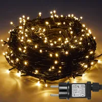 100M Outdoor Lichterketten Warmweiß Led Lichterkette Außen Innen Mit Timer, 8 Modi Weihnachtsbeleuchtung Weihnachtsbaum Garten Balkon Party Deko