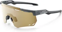 ROCKBROS Fahrradbrille Polarisierte Brille Sonnenbrille  Radbrille Carbongrau