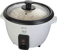 ECG RZ 060 | Kapacita 0,6l / 450g rýže | všechny druhy rýže | nepřilnavá nádoba na vaření | rýžovar | 300W | Bílá |