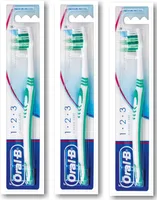 3x Oral B Classic Care 1-2-3  Zahnbürste medium