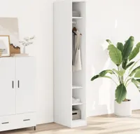 Design Kleiderschrank Weiß 30x50x200 cm Holzwerkstoff, Kleiderschränke 2024 Neu