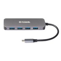 D-Link DUB-2340 USB-C auf 4-Port USB Hub mit Power Delivery