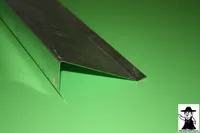 Ortgangblech für Flachdach 2 m Alu Natur Zuschnitt 20 cm Siehe Skizze