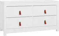 vidaXL Szafka boczna biała 100x40x54 cm lite drewno sosnowe