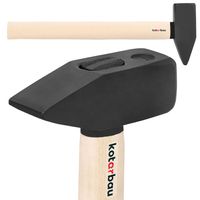 KOTARBAU® Hammer 3 kg  mit Holzschaft Stahlhammer 500 mm Schlosserhammer Vorschlaghämmer Ingenieurhammer Werkzeug