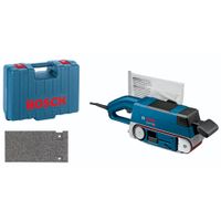 Bosch Professional GBS 75 AE Set - Szlifierka taśmowa (750 W, szerokość taśmy 75 mm, pojemnik na pył, w walizce)