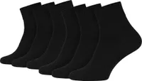 6 Paar Diabetiker Socken Kurzschaft – Ohne Gummibund venenfreundlich - Schwarz - 35/38