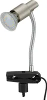 LED Klemmleuchte Klemmlampe GU10 3 W silber Metall-Kunststoff Briloner