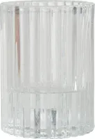 Kerzenständer aus gefärbtem Glas, gestreift, Ø 5,5 cm