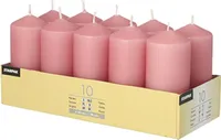 10 Stumpenkerzen Ø 40 mm · 90 mm altrosa