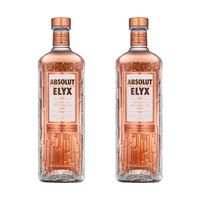 Absolut Vodka Elyx 2er Set, Premium Wodka, Schnaps, Spirituose, handdestilliert, Alkohol, Alkoholgetränk, Flasche, 42.3%, 2 x 1 L
