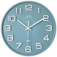 JVD HX2472.4 Wanduhr Quarz analog blau leise ohne Ticken