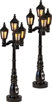 VBS 2er-Pack Straßenleterne mit LED-Beleuchtung 10cm