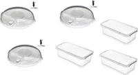 MIKROWELLENTELLER mit Haube 3-Speisefächern Teller für Mikrowellen Ø23cm Deckel 3er Set AKTION * + 3 Behälter 1150ml Nano, Menüteller , einfrieren, auftauen