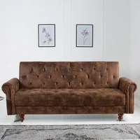 riess-ambiente Chesterfield 3er Sofa MAISON BELLE AFFAIRE 220cm antik braun 3-Sitzer mit Schlaffunktion Couch Dreisitzer