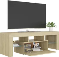 vidaXL TV-Schrank mit LED-Leuchten Sonoma-Eiche 120x35x40 cm